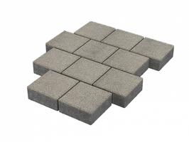  Тротуарная плитка Stellard Квадрат 200x200x80 мм Белый мрамор: внешний вид